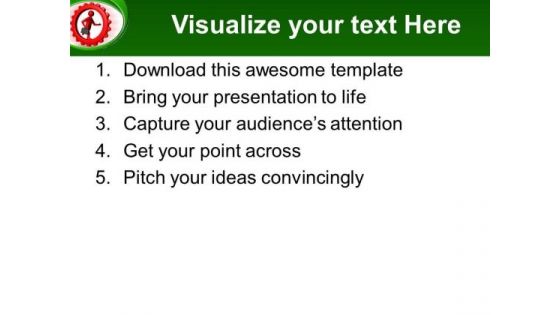 Businessman Running Gearwheels PowerPoint Templates And PowerPoint Themes 0512
