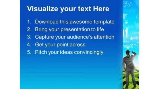 Businessman With Thoughts And Visions PowerPoint Templates Ppt Backgrounds For Slides 0313