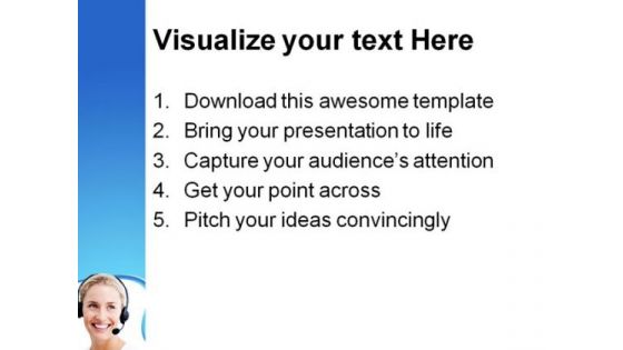 Businesswoman Communication PowerPoint Themes And PowerPoint Slides 0711