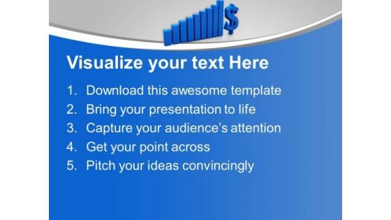 Bussiness Growth Graph With Dollar Sign PowerPoint Templates Ppt Backgrounds For Slides 0213
