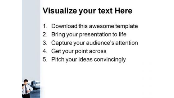 Busy Businessman Travel PowerPoint Templates And PowerPoint Backgrounds 1011
