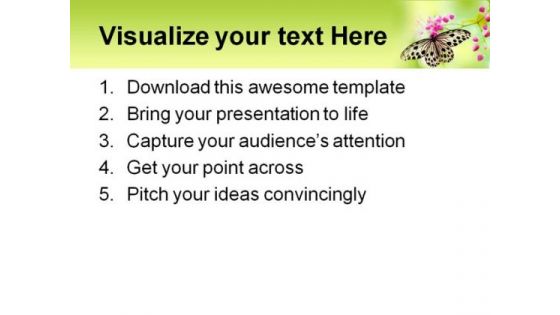 Butterfly Animals PowerPoint Template 0910