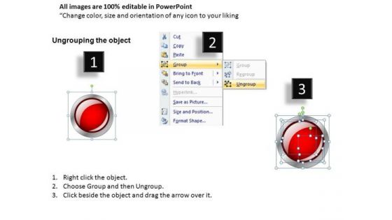 Buttons Process Flow PowerPoint Diagrams