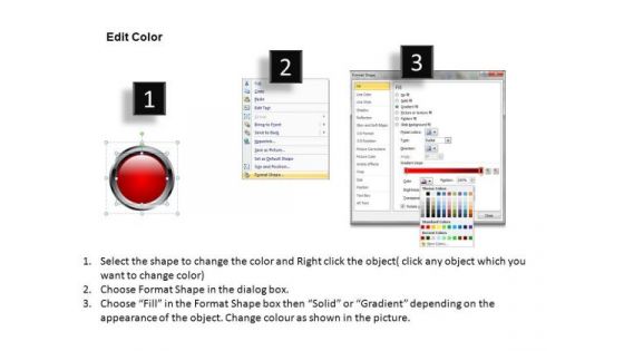 Buttons Process Flow PowerPoint Diagrams