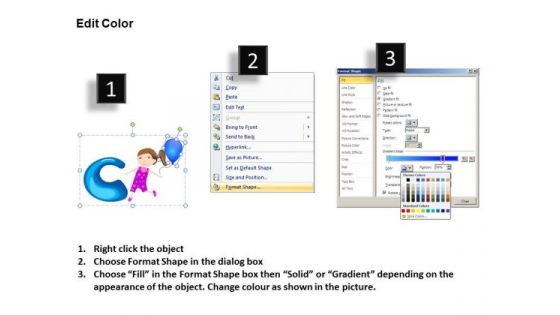 C Learning Alphabets PowerPoint Education Slides