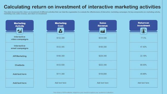 Calculating Return On Investment Enhance Client Engagement With Interactive Advertising Professional Pdf