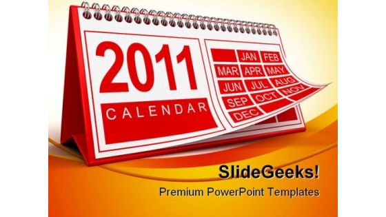 Calendar 2011 Future PowerPoint Backgrounds And Templates 0111