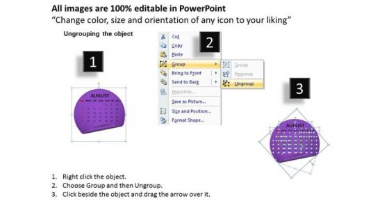 Calendar 2013 August PowerPoint Slides Ppt Templates