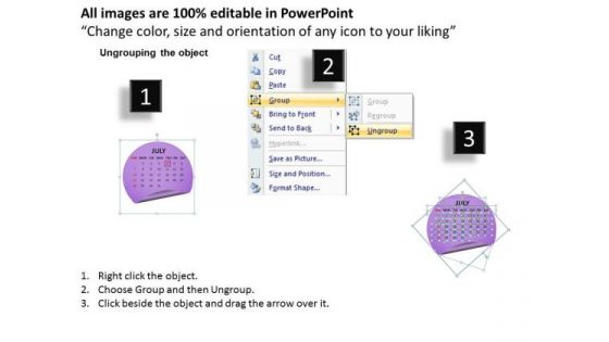 Calendar 2013 July PowerPoint Slides Ppt Templates