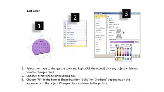 Calendar 2013 July PowerPoint Slides Ppt Templates