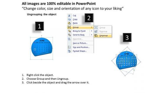 Calendar 2013 June PowerPoint Slides Ppt Templates