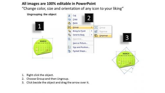 Calendar 2013 March PowerPoint Slides Ppt Templates