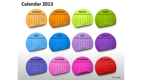 Calendar 2013 Month PowerPoint Slides Ppt Templates