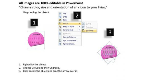Calendar 2013 October PowerPoint Slides Ppt Templates