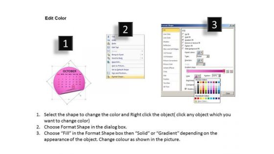 Calendar 2013 October PowerPoint Slides Ppt Templates