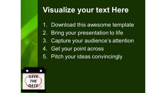 Calendar Save The Date PowerPoint Templates And PowerPoint Themes 0912