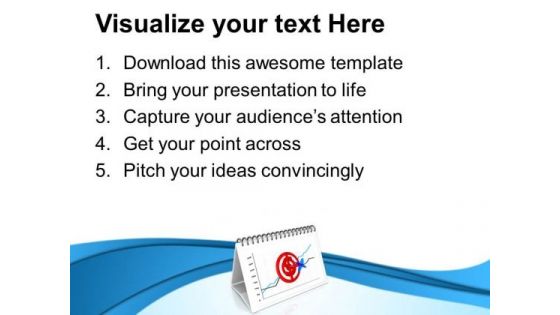 Calendar Shows Growth Chart Of Business PowerPoint Templates Ppt Backgrounds For Slides 0713