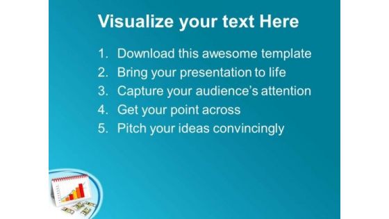 Calendar With Growing Chart Finance PowerPoint Templates Ppt Backgrounds For Slides 0413