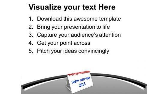 Calender Happy New Year 2013 PowerPoint Templates Ppt Backgrounds For Slides 0713