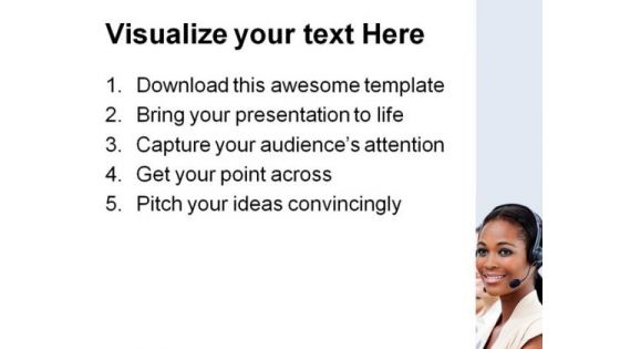 Call Center Business PowerPoint Themes And PowerPoint Slides 0811