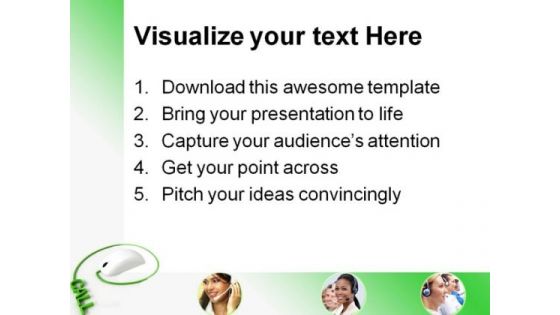 Call Center Mouse Business PowerPoint Themes And PowerPoint Slides 0411