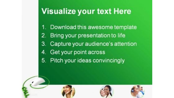 Call Center Mouse Business PowerPoint Themes And PowerPoint Slides 0411
