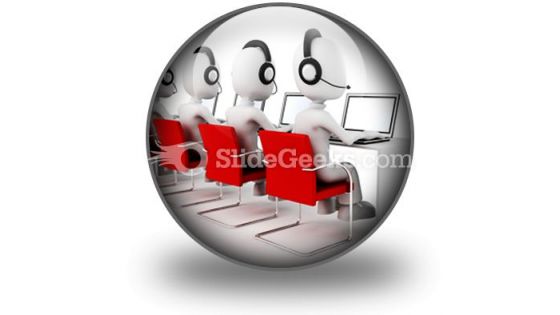 Call Center PowerPoint Icon C