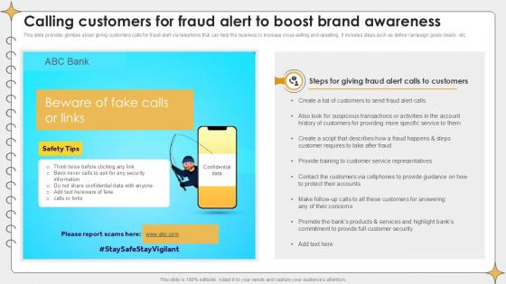 Calling Customers For Fraud Planning Outreach Campaigns PPT Slide