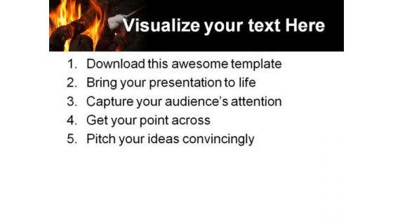 Camp Fire Lifestyle PowerPoint Themes And PowerPoint Slides 0411