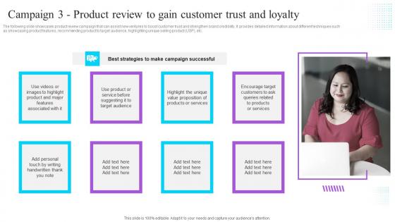 Campaign 3 Product Review To Gain Customer Effective GTM Techniques Designs PDF