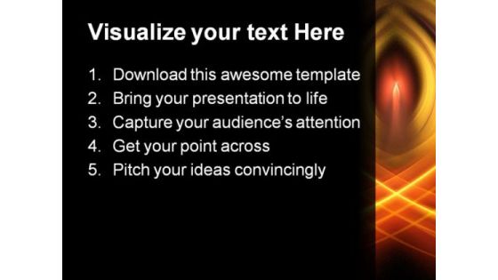 Candle Light Religion PowerPoint Template 0610