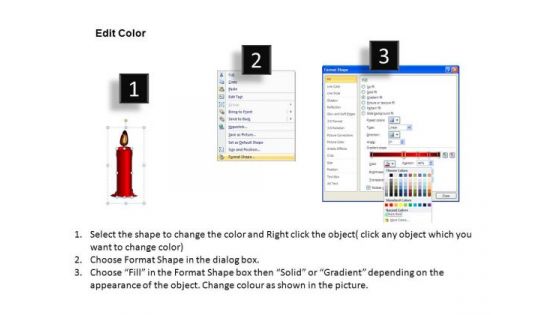 Candle Melting Diagram PowerPoint Image Graphics