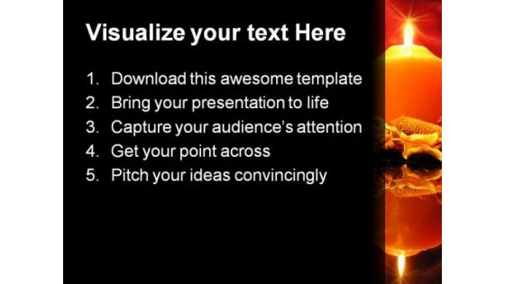 Candle Reflection Religion PowerPoint Backgrounds And Templates 1210