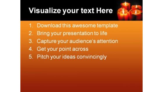 Candles Festival PowerPoint Template 1110