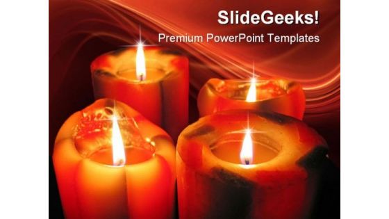 Candles Festival PowerPoint Template 1110