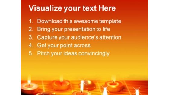 Candles Flowers And Pebbles Beauty PowerPoint Themes And PowerPoint Slides 0411