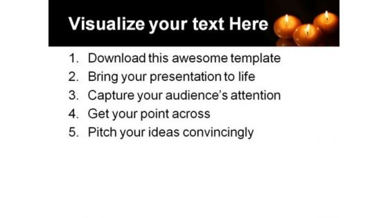 Candles Light Festival PowerPoint Template 0810