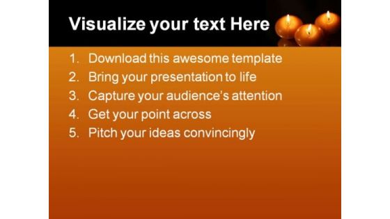 Candles Light Festival PowerPoint Template 0810