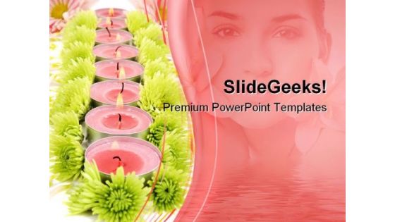 Candles With Flowers Beauty PowerPoint Templates And PowerPoint Backgrounds 0311