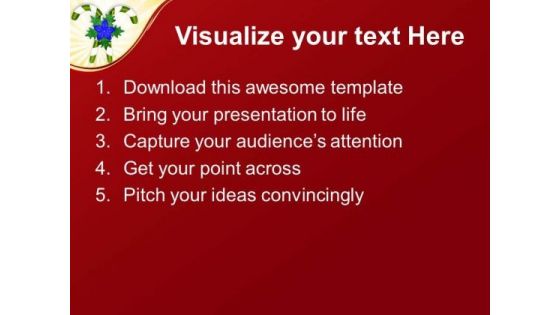 Candy Canes New Year Concept PowerPoint Templates Ppt Backgrounds For Slides 1212