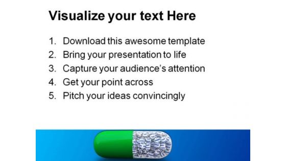 Capsule Pill Medical PowerPoint Backgrounds And Templates 0111