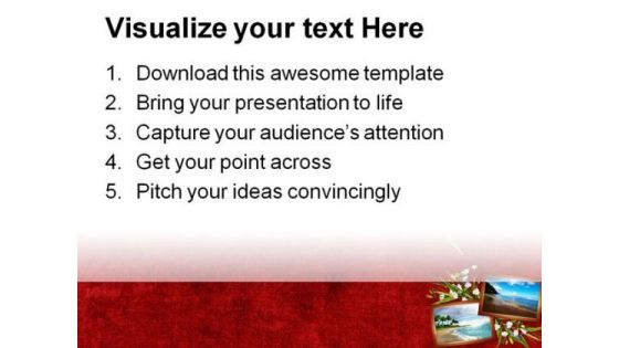 Card For Beach Beauty PowerPoint Themes And PowerPoint Slides 0311