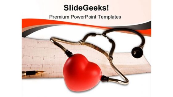 Cardiogram Medical PowerPoint Template 0910