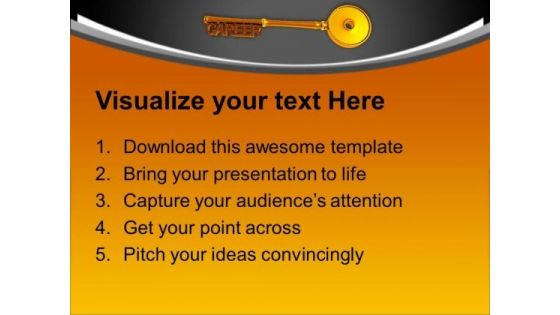 Career Golden Key Future PowerPoint Templates Ppt Background For Slides 1112