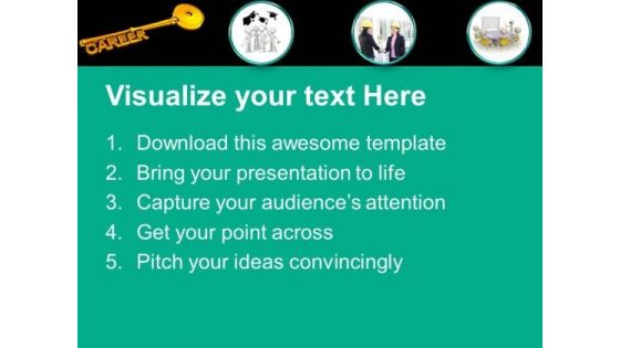 Career Key Golden PowerPoint Templates And PowerPoint Themes 1012