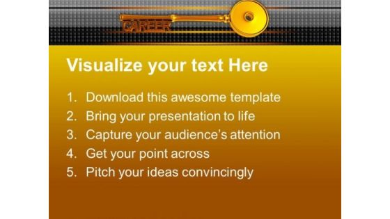 Career Key Isolated PowerPoint Templates And PowerPoint Themes 1012