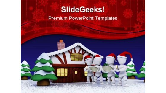 Carol Singers Christmas PowerPoint Themes And PowerPoint Slides 0511
