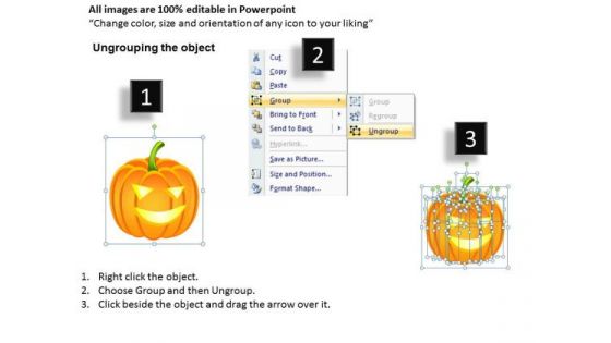 Carved Pumpkin Lanterns For Halloween PowerPoint Templates Ppt Slides