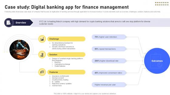Case Study Digital Banking App For Banking Future With IoT Ppt Slide IoT SS V
