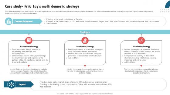 Case Study Frito Lays Multi Domestic Strategy International Strategy Corporations Pictures Pdf